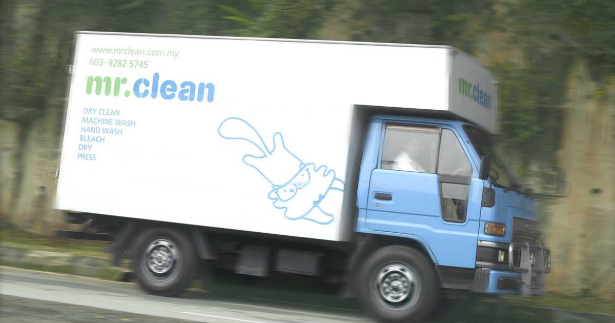 mr clean delivery team on the road