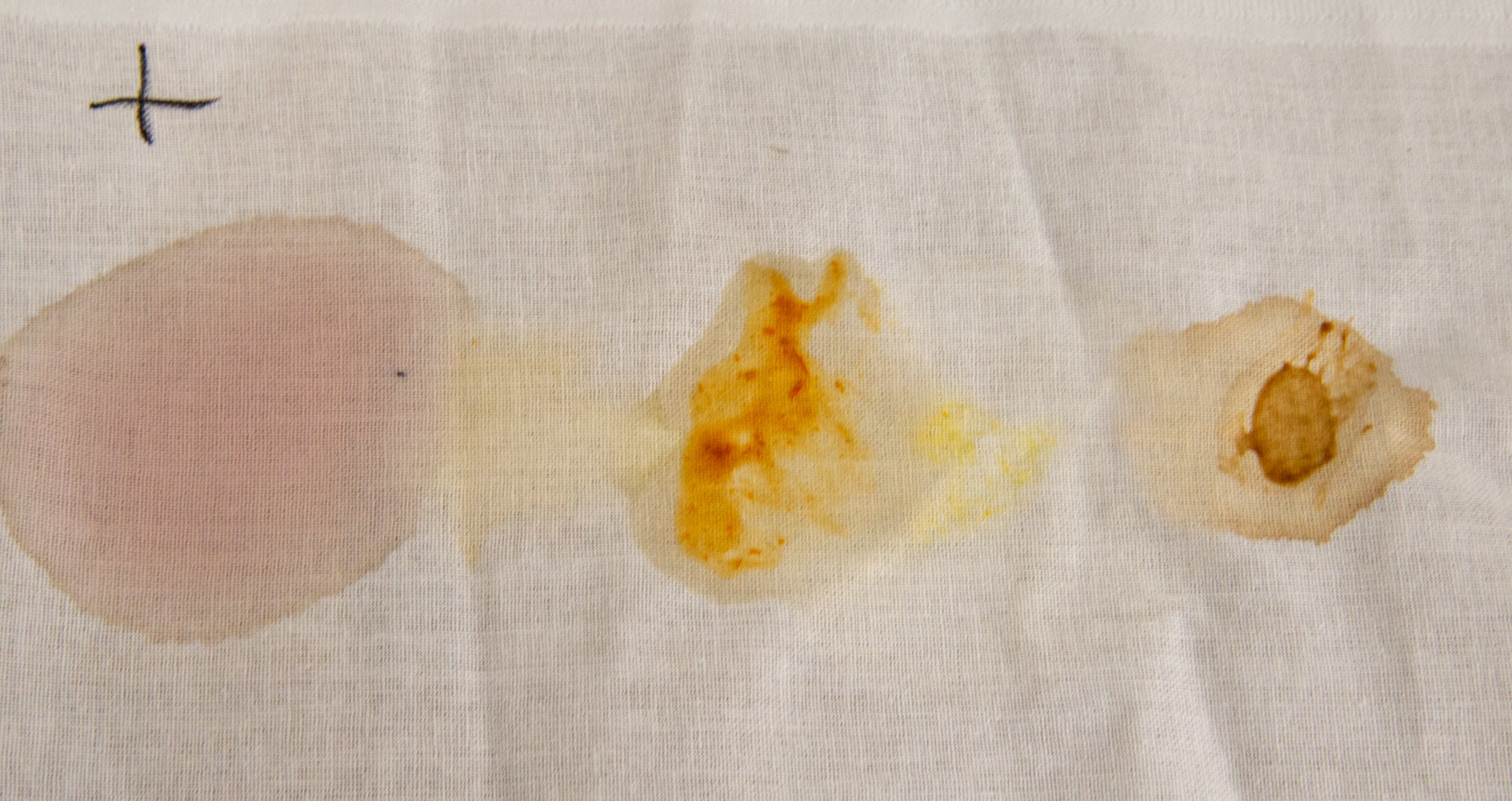 Stains on white cloth Stains on white cloth