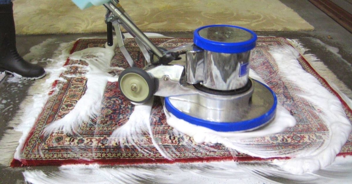basuh karpet dengan mesin
