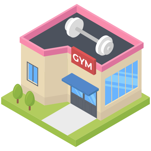 gym isometric icon