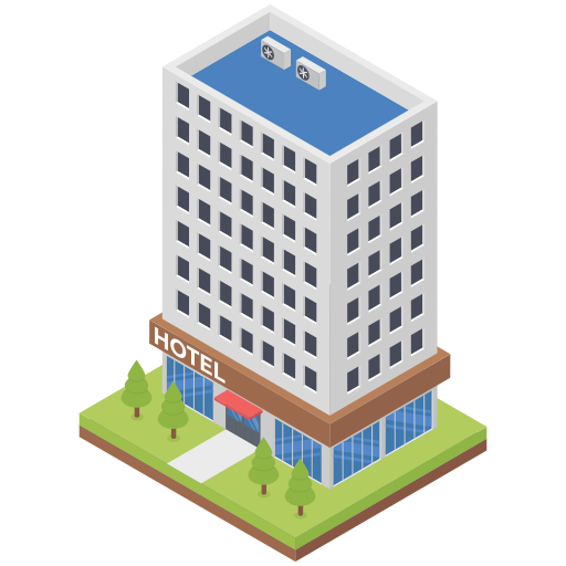 hotel isometric icon