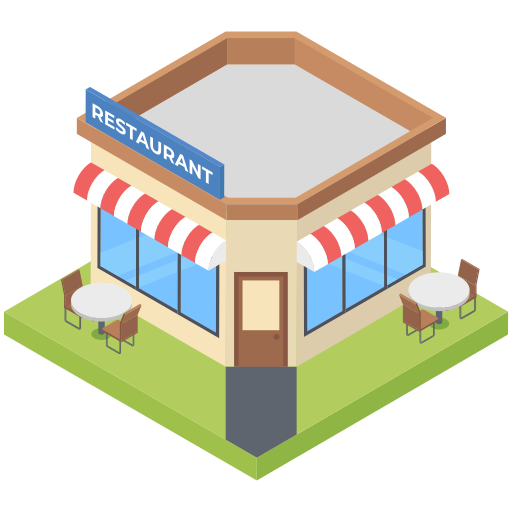 restaurant isometric icon