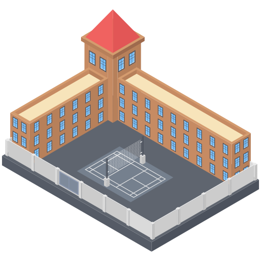 school isometric icon