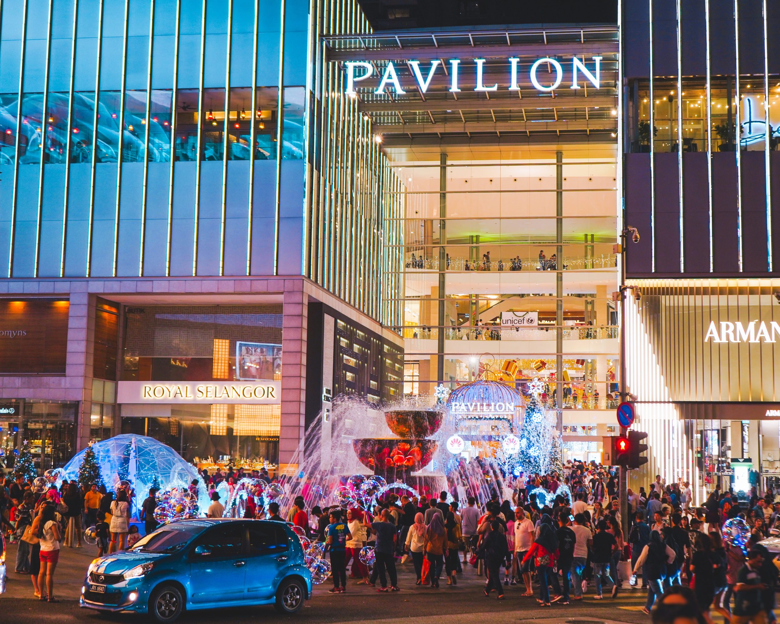 pavilion building di bukit bintang pemandangan petang